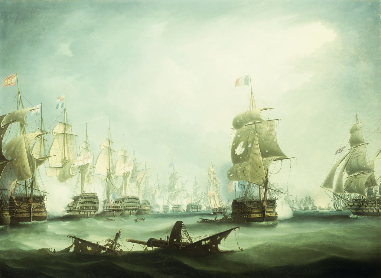 Trafalgar Savaşı, 1805, by Thomas Buttersworth