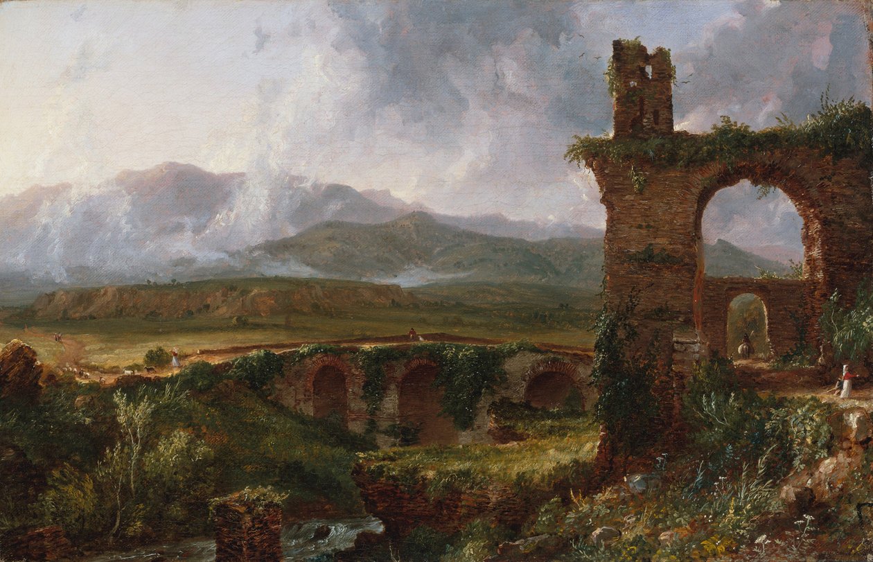 Tivoli Yakınlarından Bir Görünüm (Sabah) by Thomas Cole