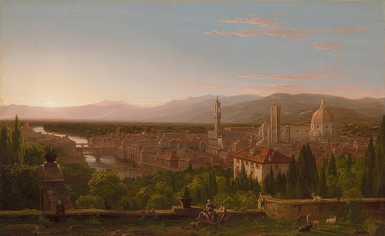 Floransa manzarası. 1837 by Thomas Cole