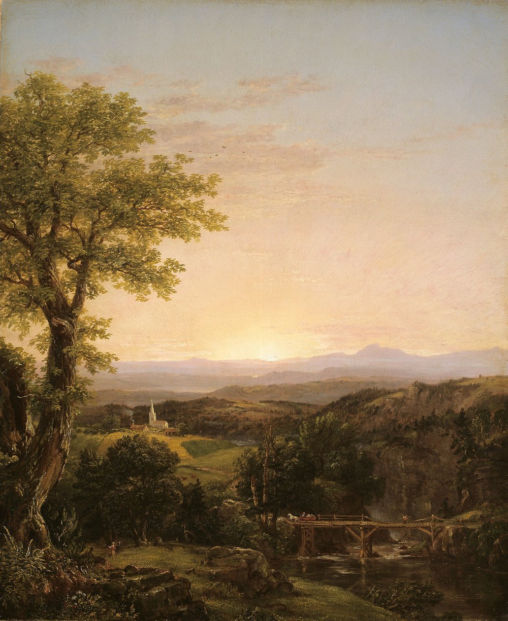 New England Manzarası, 1839 by Thomas Cole