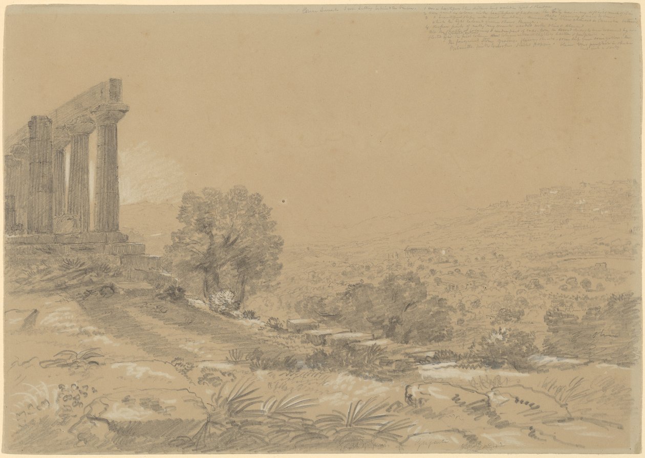 Juno Tapınağı, Agrigentum by Thomas Cole