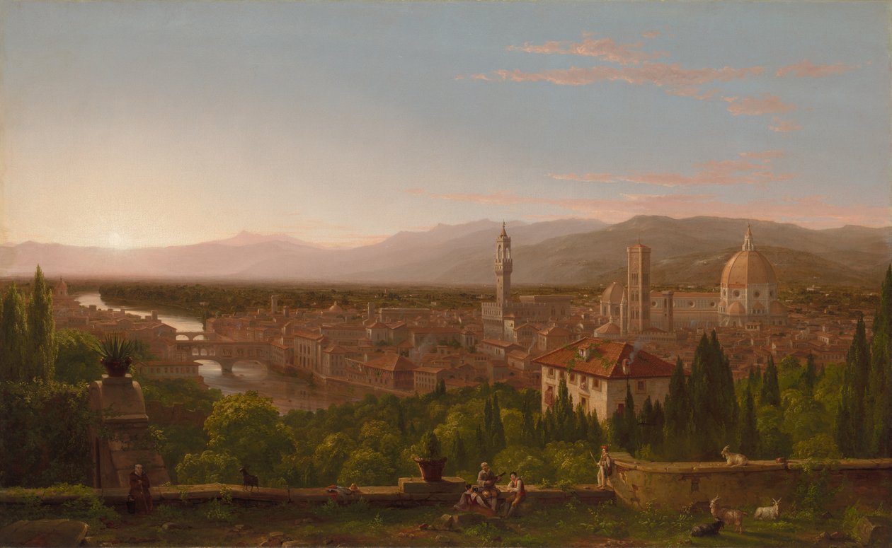 Floransa manzarası, 1837. by Thomas Cole