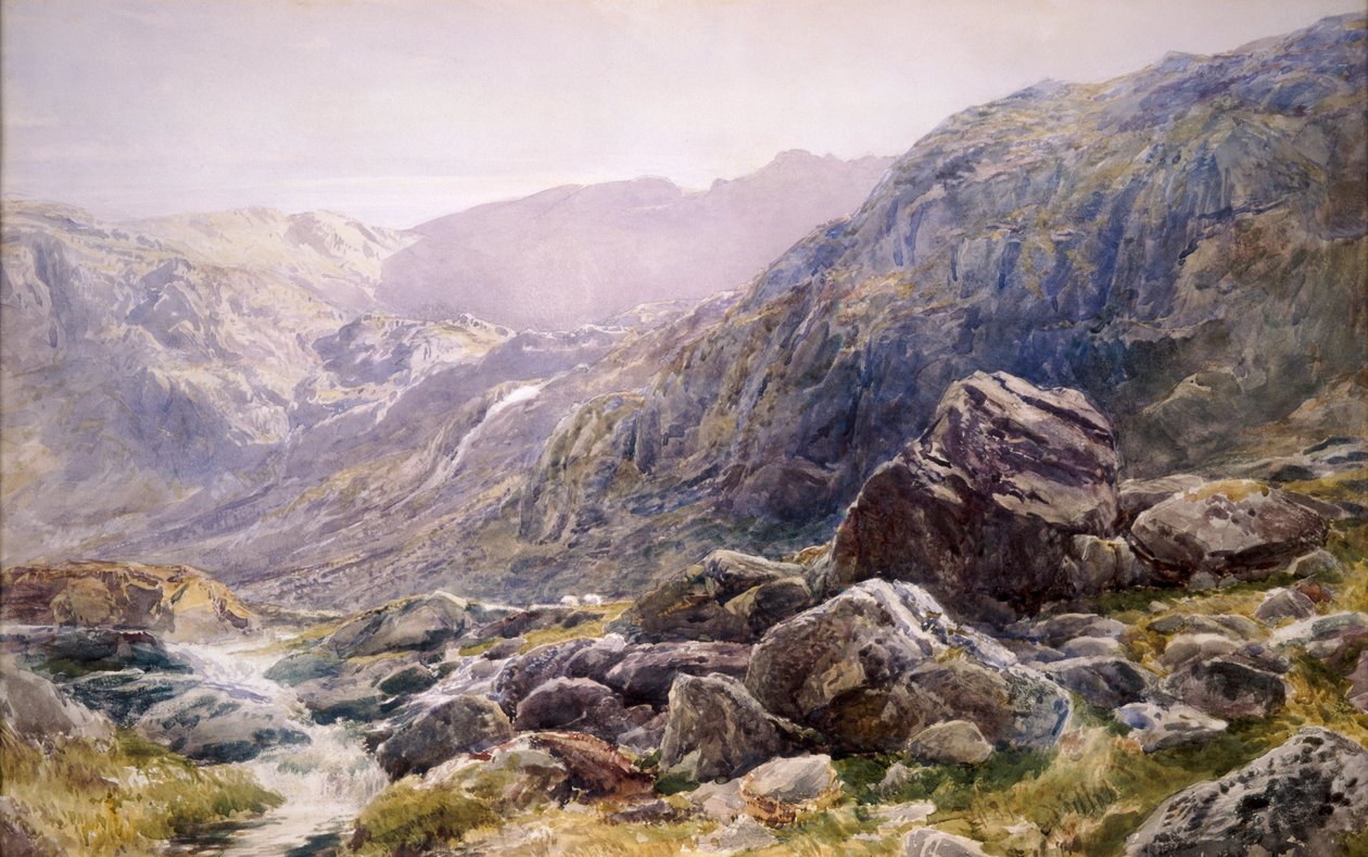 Llanberis Geçidi, 1875. by Thomas Collier