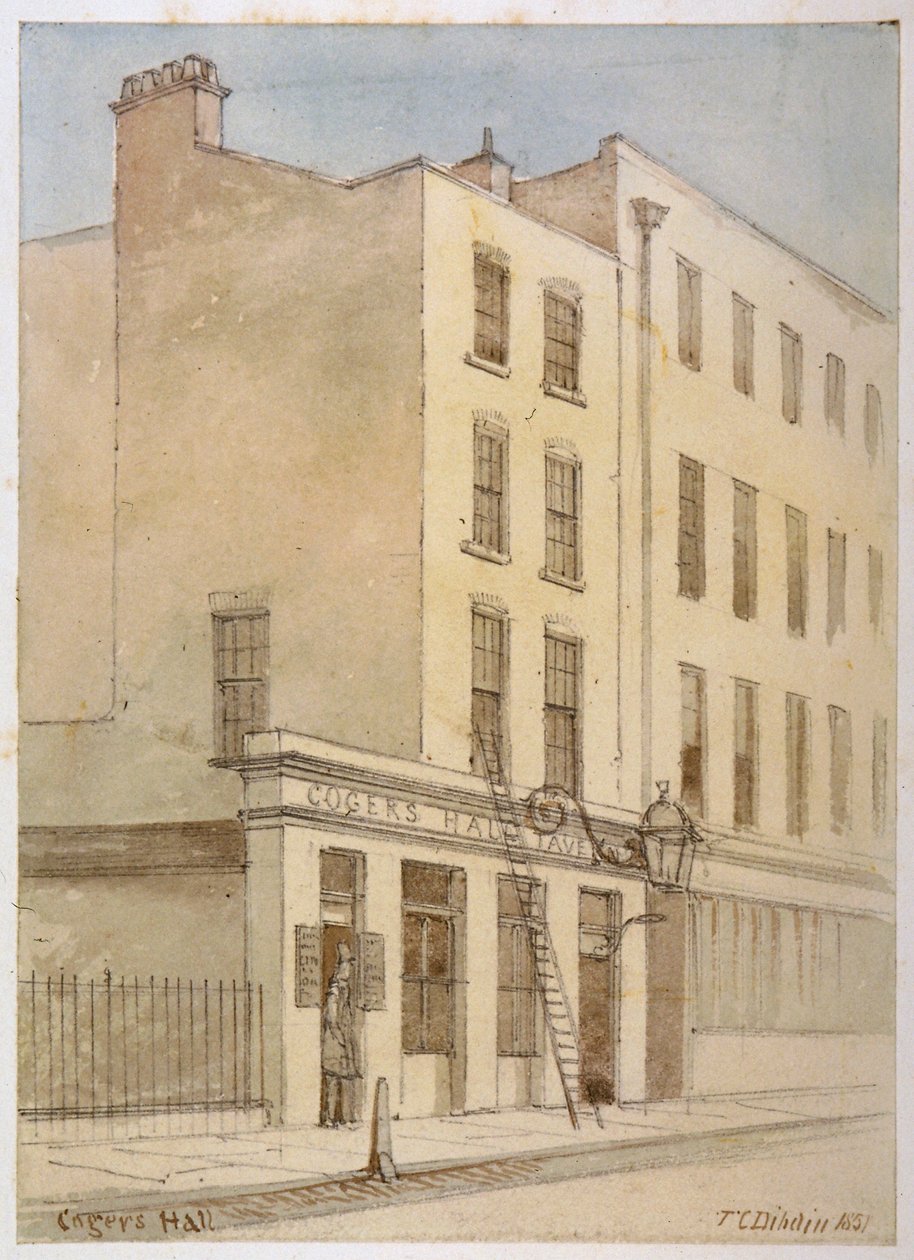 Bride Lane, Londra Şehri, 1851 by Thomas Colman Dibdin