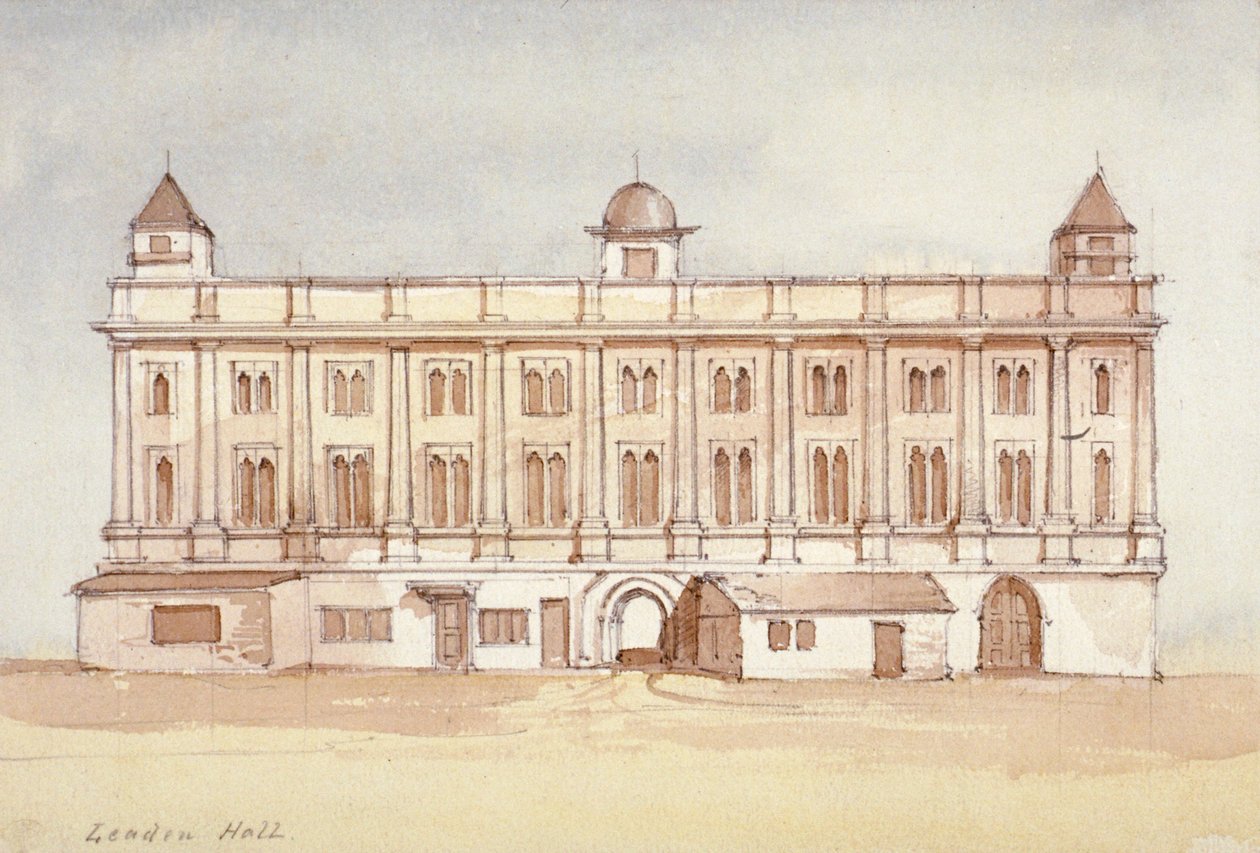 Leadenhall, Londra Şehri, 1850 by Thomas Colman Dibdin