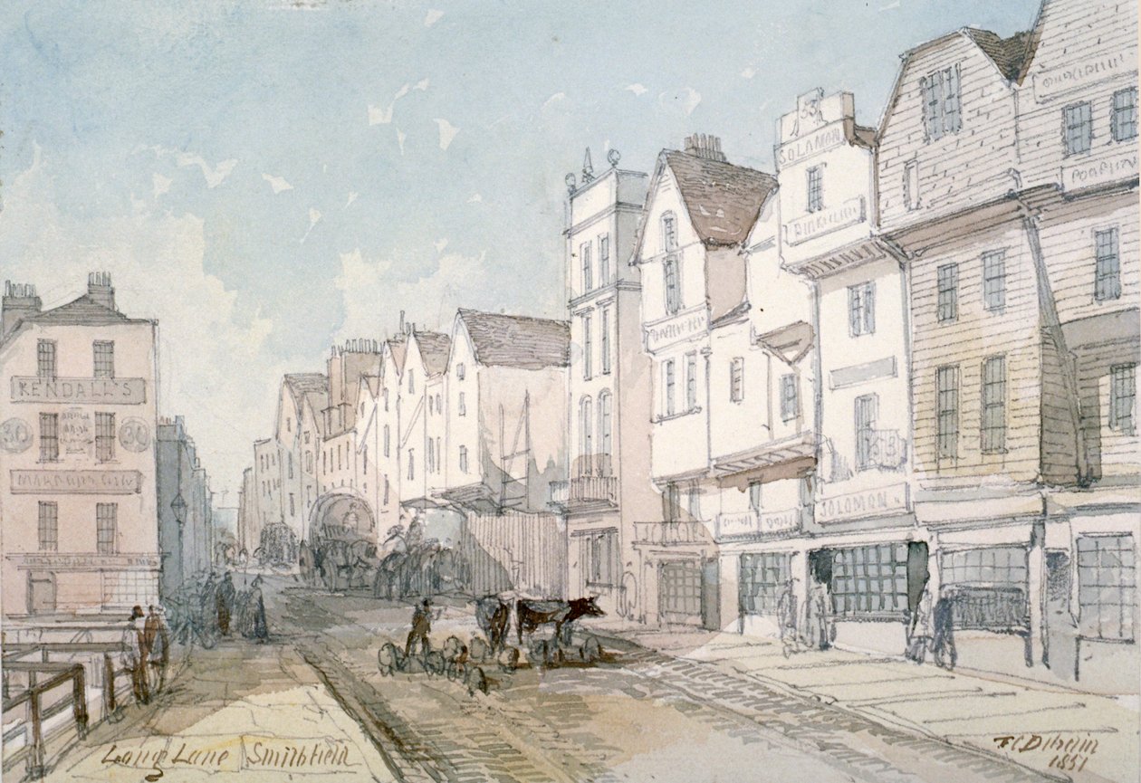 Long Lane, Londra Şehri, 1851. by Thomas Colman Dibdin