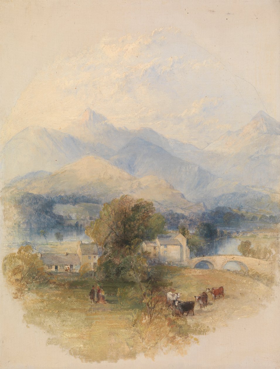 Bay Southey'nin Evi, Keswick'ten görünüm by Thomas Creswick