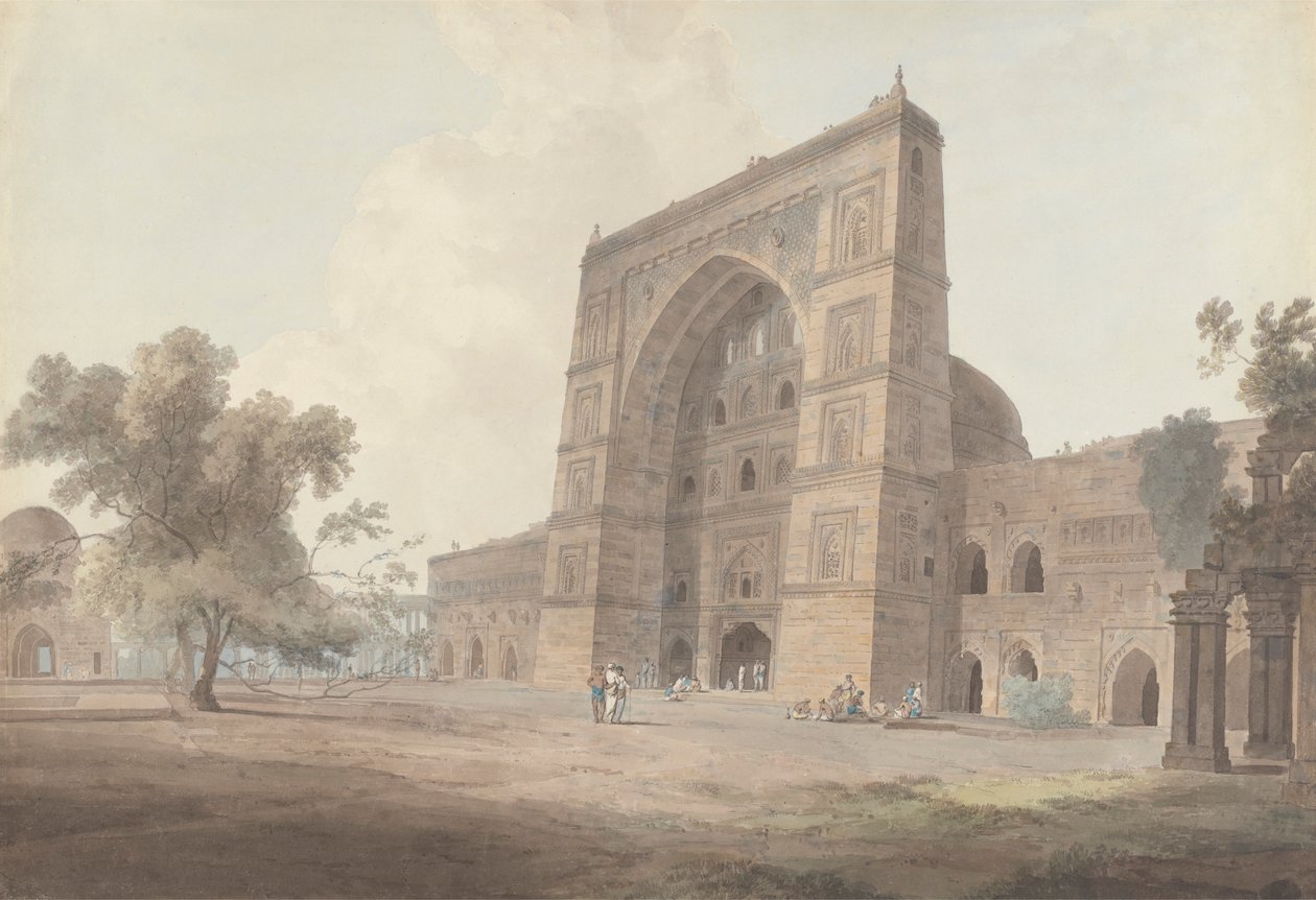 Jami Camii'nin Ana Girişi, Jaunpur by Thomas Daniell