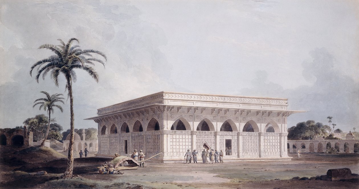 Altmış Dördüncü Sütun Nizamuddin, Delhi, by Thomas Daniell