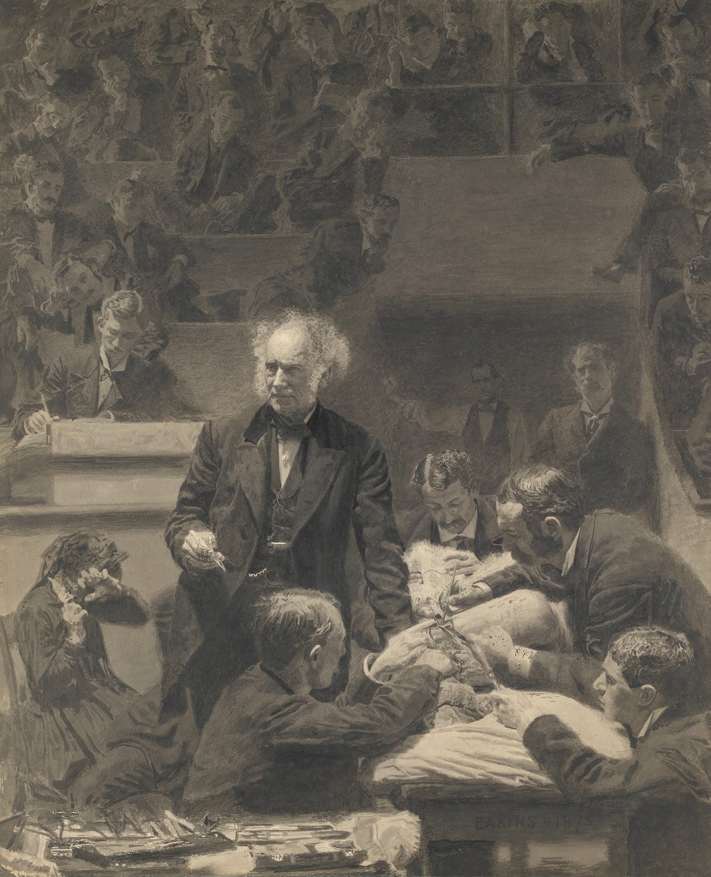 Brüt Klinik, 1875-76. by Thomas Eakins