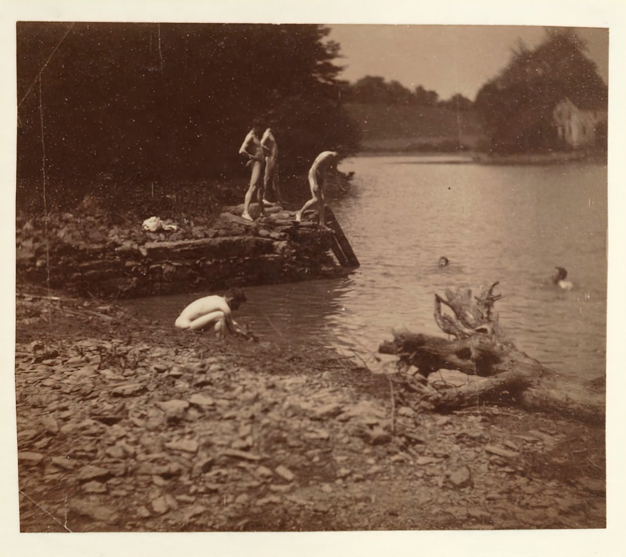 Yüzme Çalışması, 1883. by Thomas Eakins
