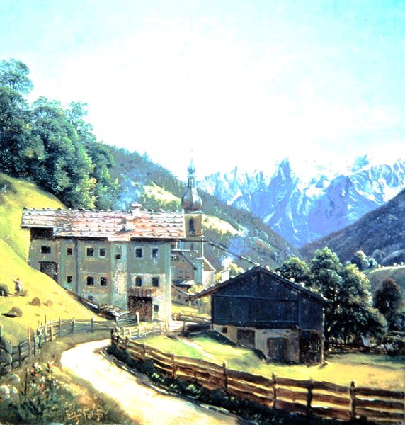 Ramsau (kağıt üzeri yağlı) by Thomas Fearnley
