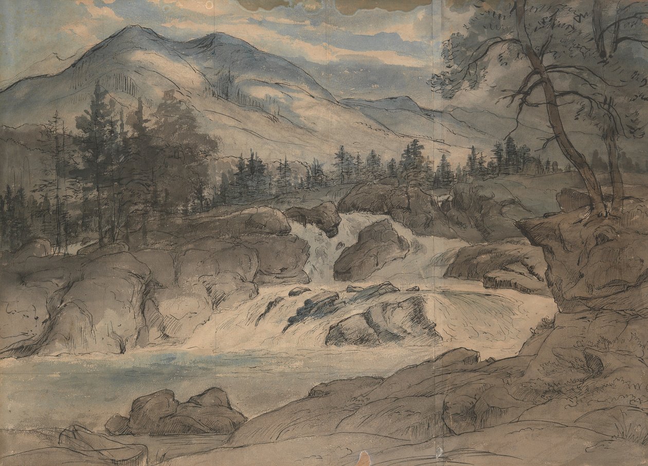 Labro Şelalesi, 1824-42. by Thomas Fearnley