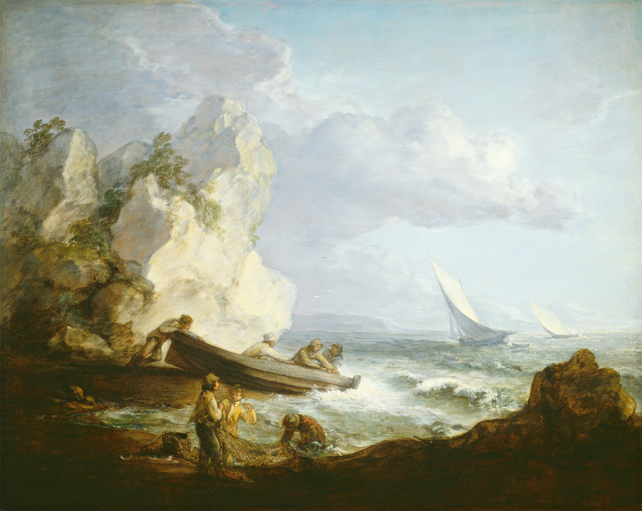 Balıkçılarla Deniz Kıyısı, c. 17811782. by Thomas Gainsborough