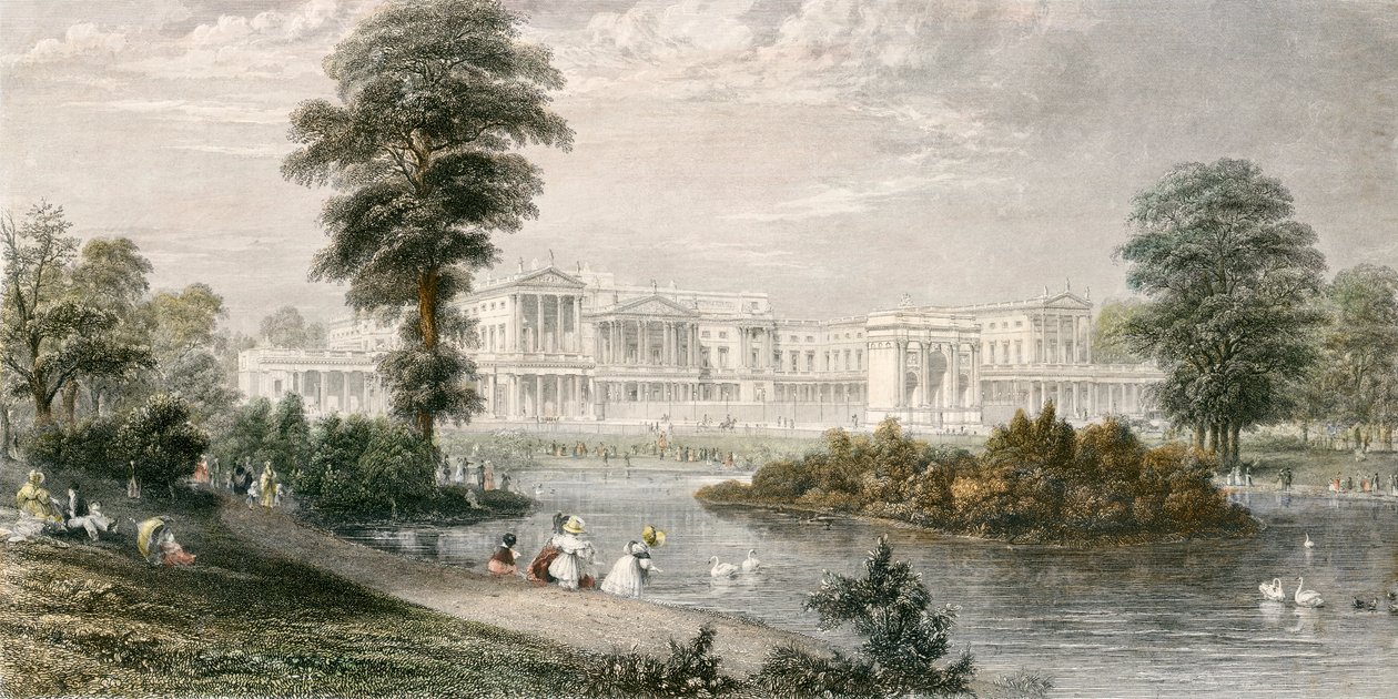 Buckingham Sarayı, Westminster, Londra, 1835 by Thomas Higham