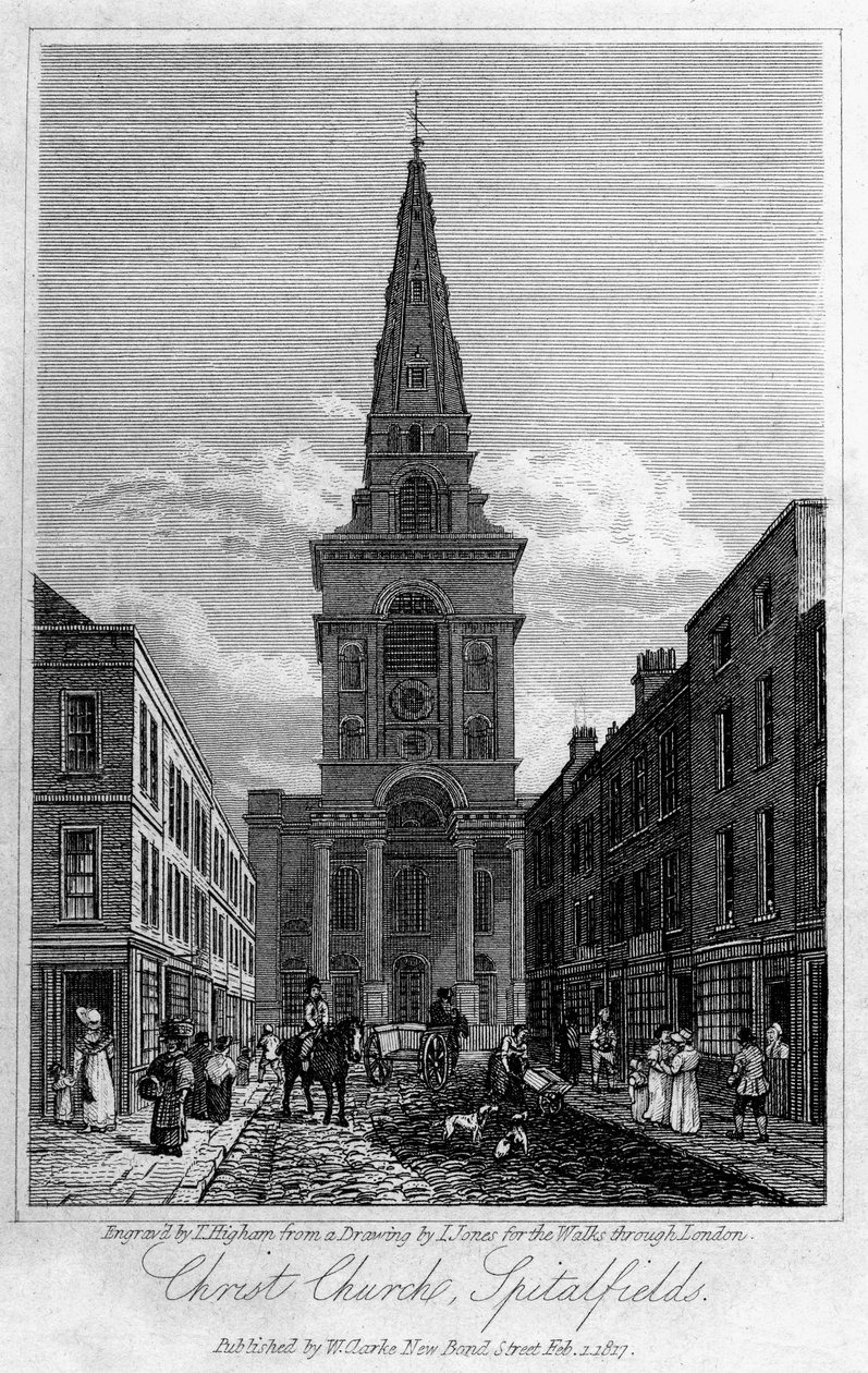 Christ Church, Spitalfields, Londra, 1817. by Thomas Higham