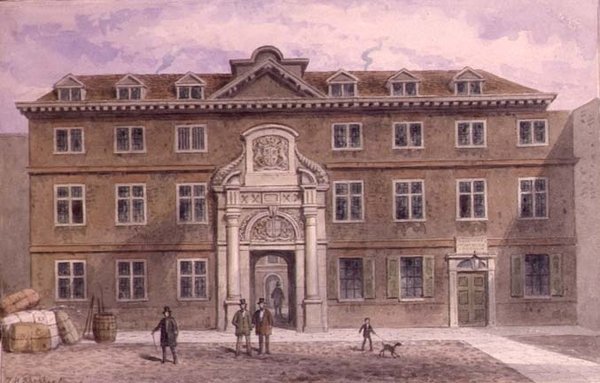 Blackwell Hall, c 1820 (sulu boya) by Thomas Hosmer Shepherd