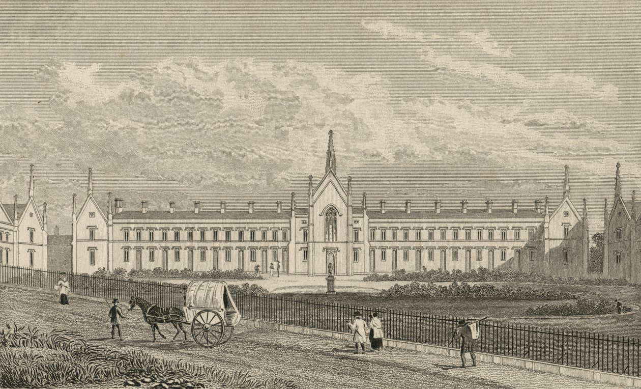 Whittingtons Almshouses Highgate, 1827 by Thomas Hosmer Shepherd