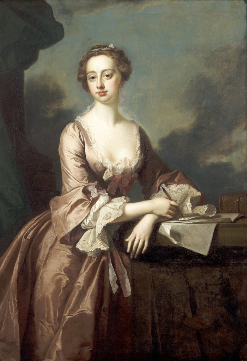 Mary Finch (tuval üzerine yağlıboya) by Thomas Hudson