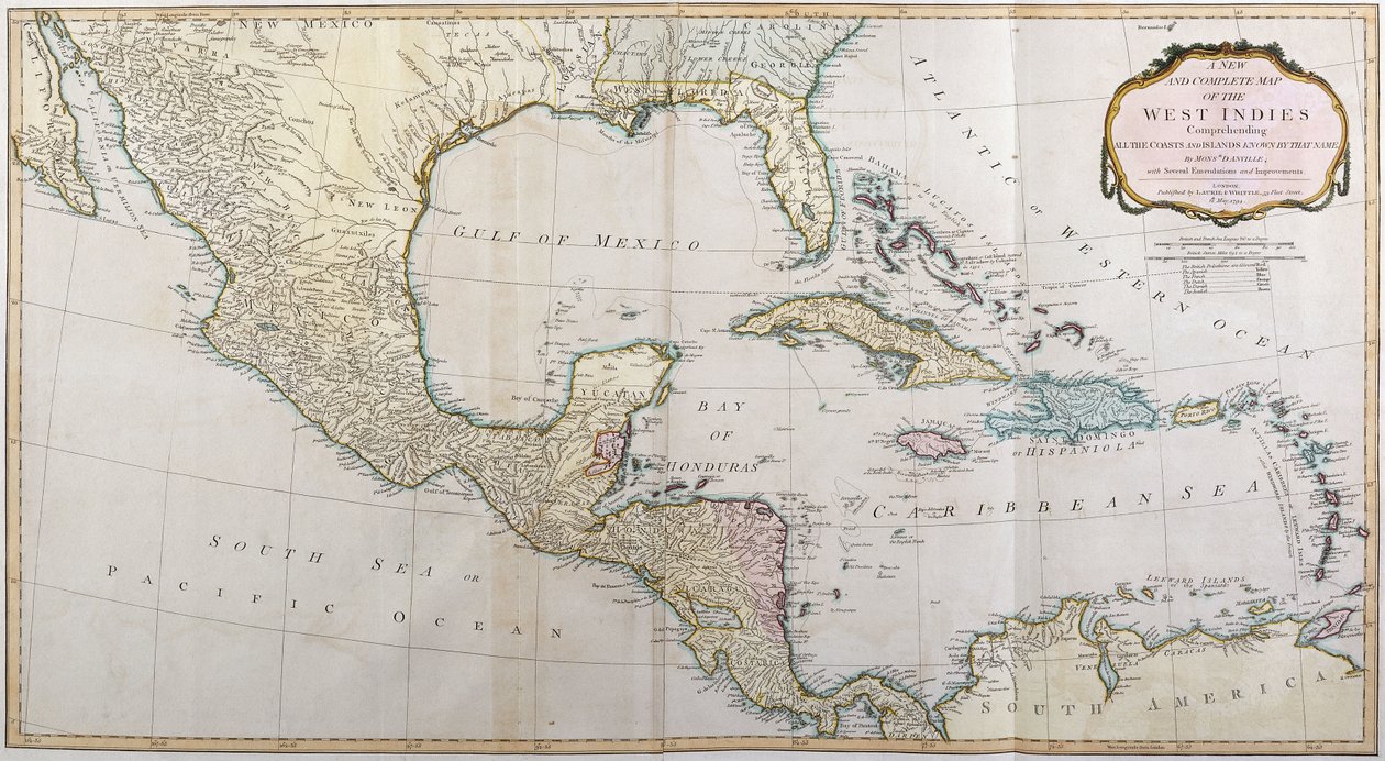 Batı Hindistan Adaları, 1794-1801 by Thomas Jefferys