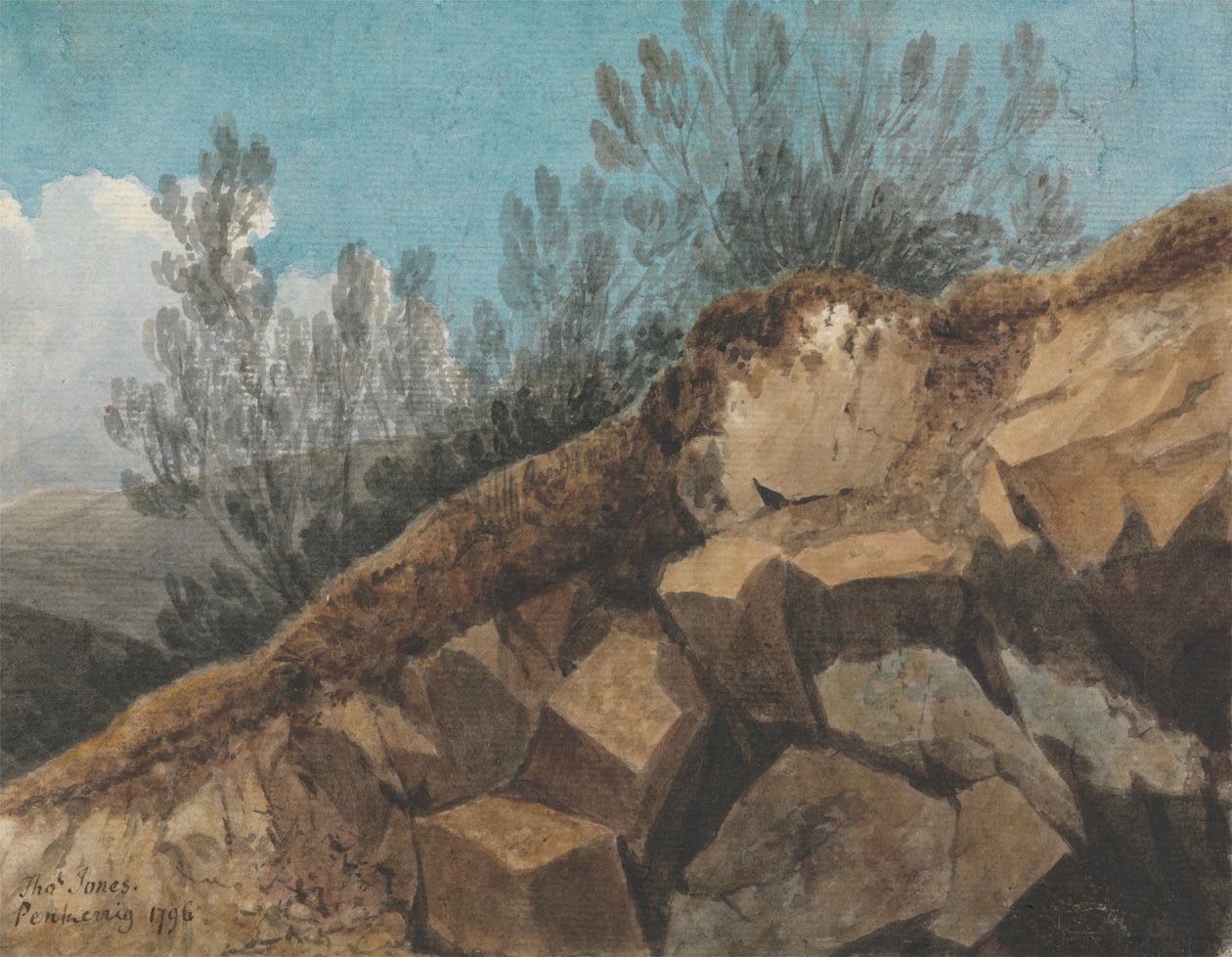 Pencerrig, Galler yakınlarındaki Rocks Çalışması by Thomas Jones