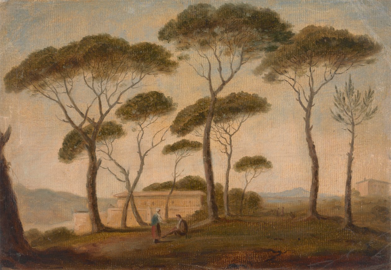 Villa Borghese'nin Bahçesi by Thomas Jones