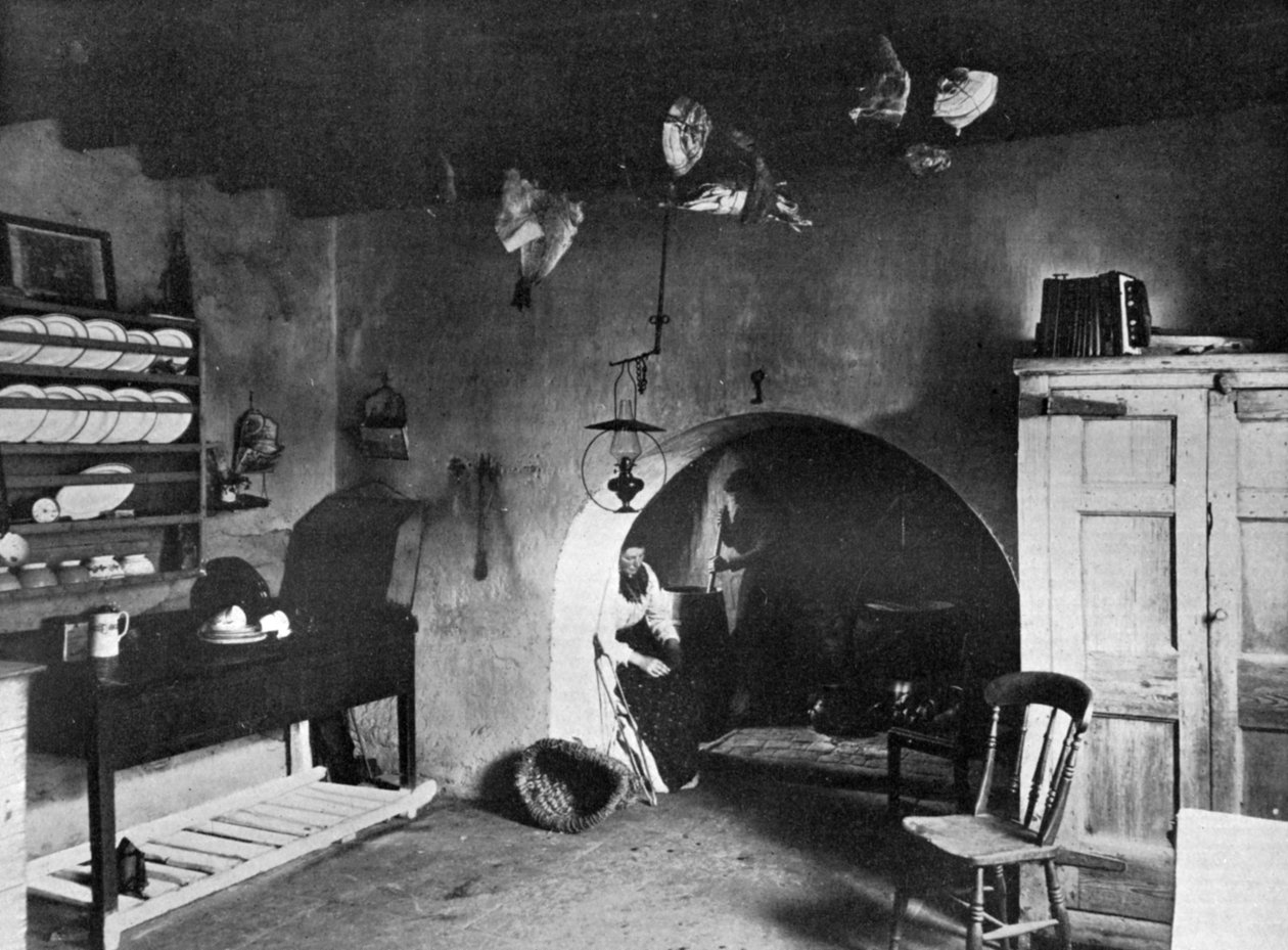 Bir çiftlik mutfağı, Orkney, İskoçya, 1924-1926 by Thomas Kent