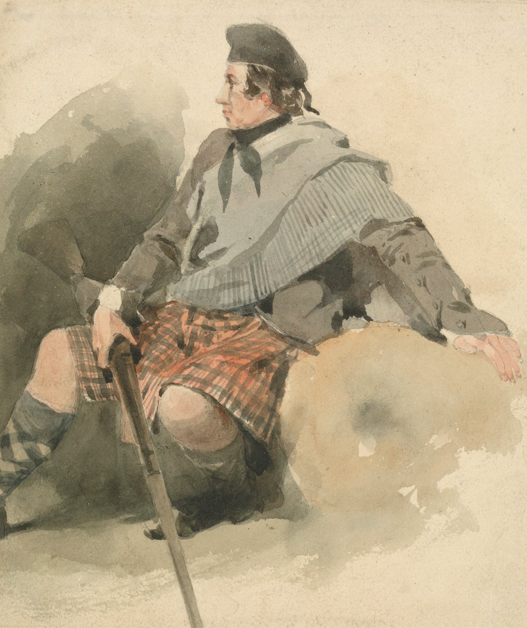 Oturan Bir Dağlı by Thomas Miles Richardson Sr.