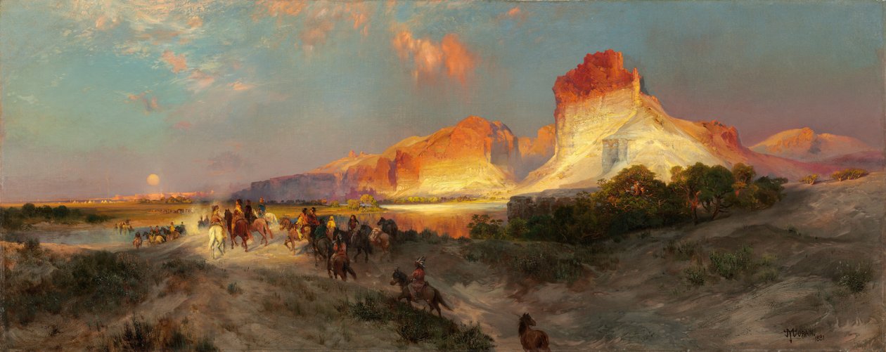 Green River Cliffs, Wyoming by Thomas Moran