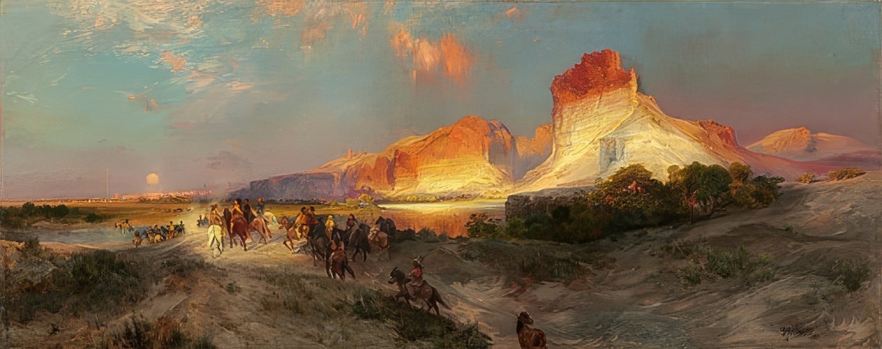 Green River Cliffs, Wyoming. 1881 by Thomas Moran