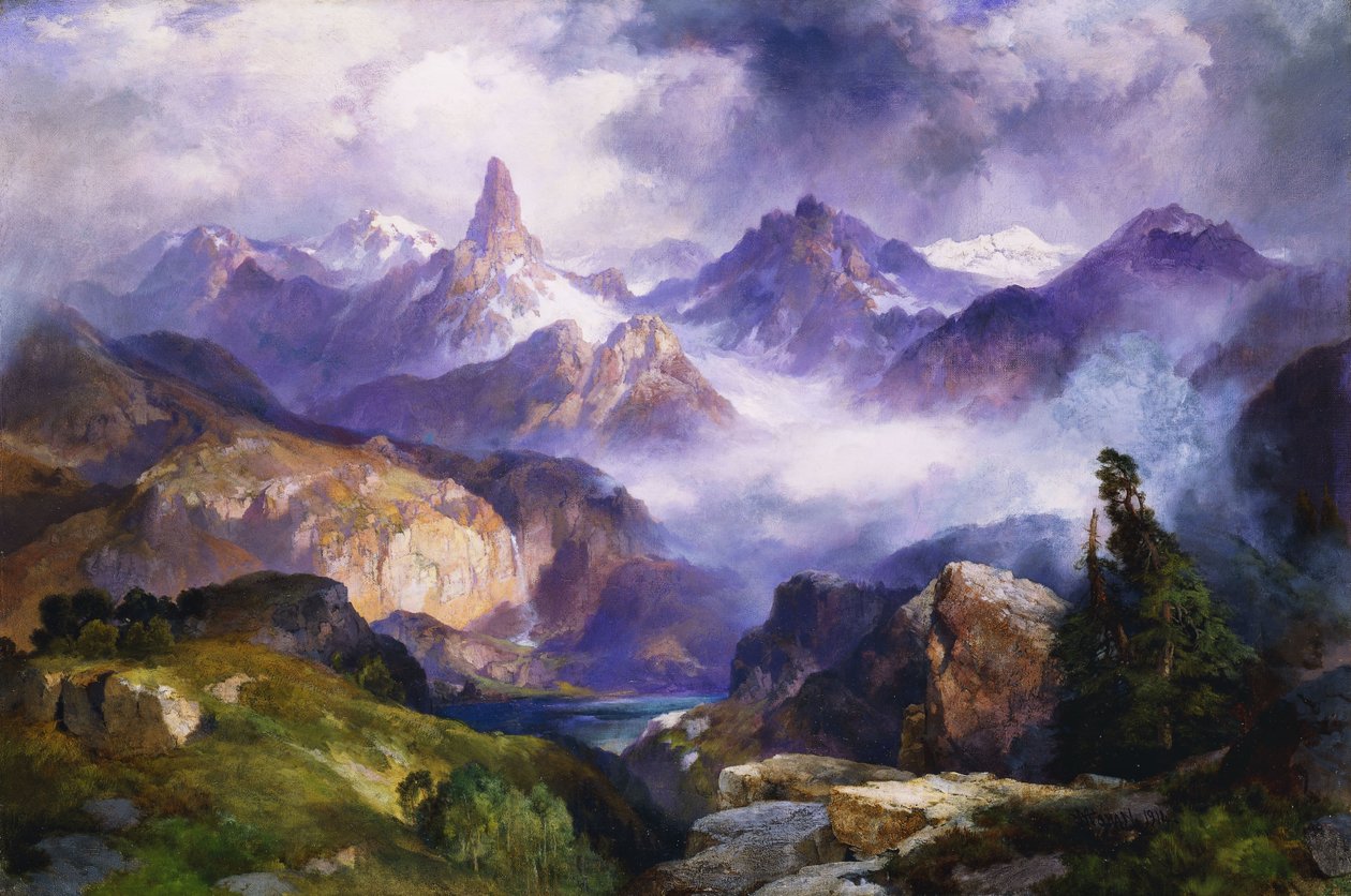 Index Peak, Yellowstone Ulusal Parkı, 1914 by Thomas Moran