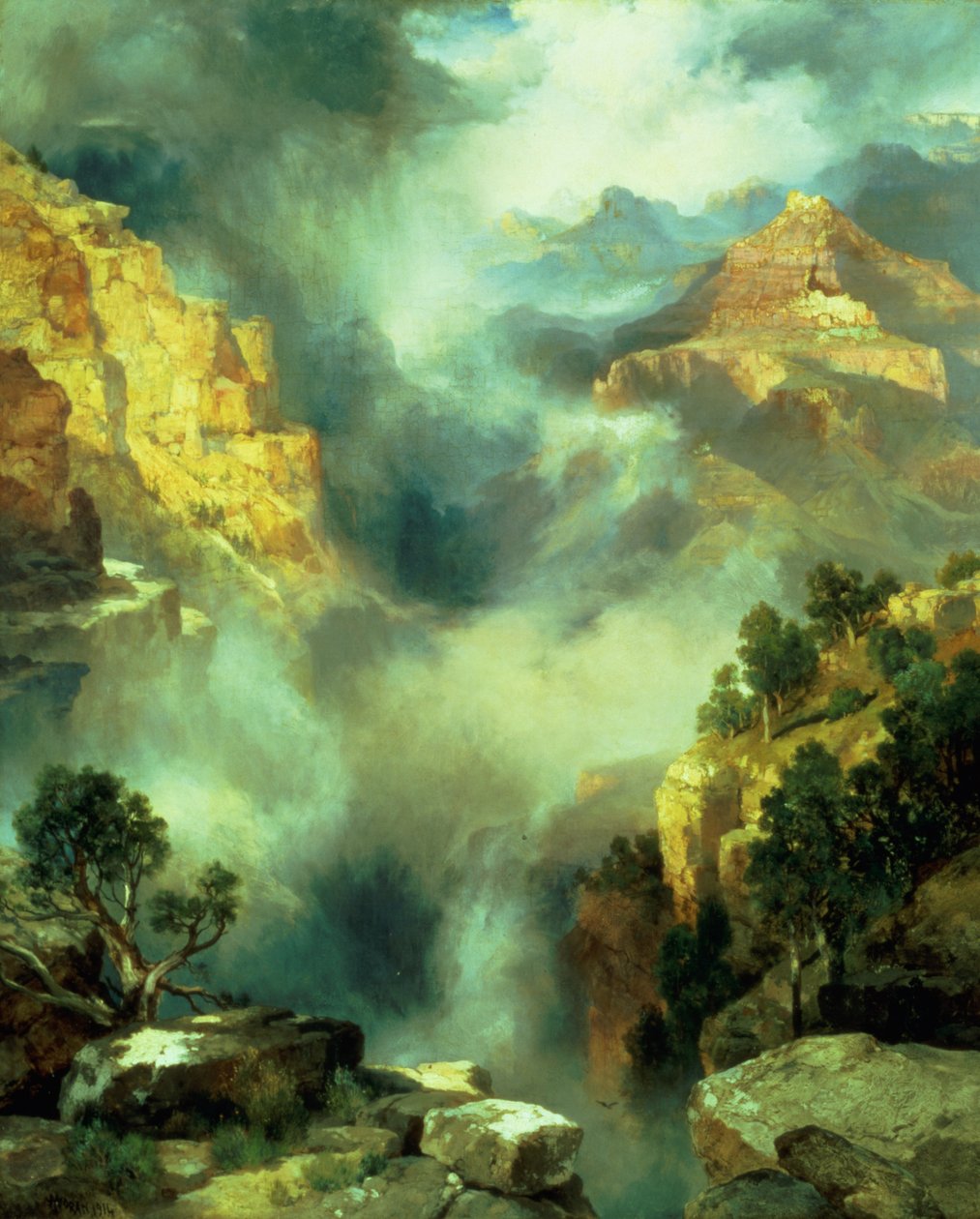 Kanyonda Sis, 1914 by Thomas Moran