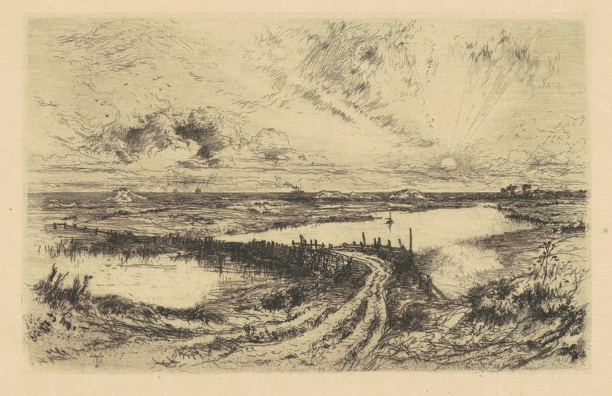 Gündoğumu—Gölet, Easthampton, Long Island by Thomas Moran