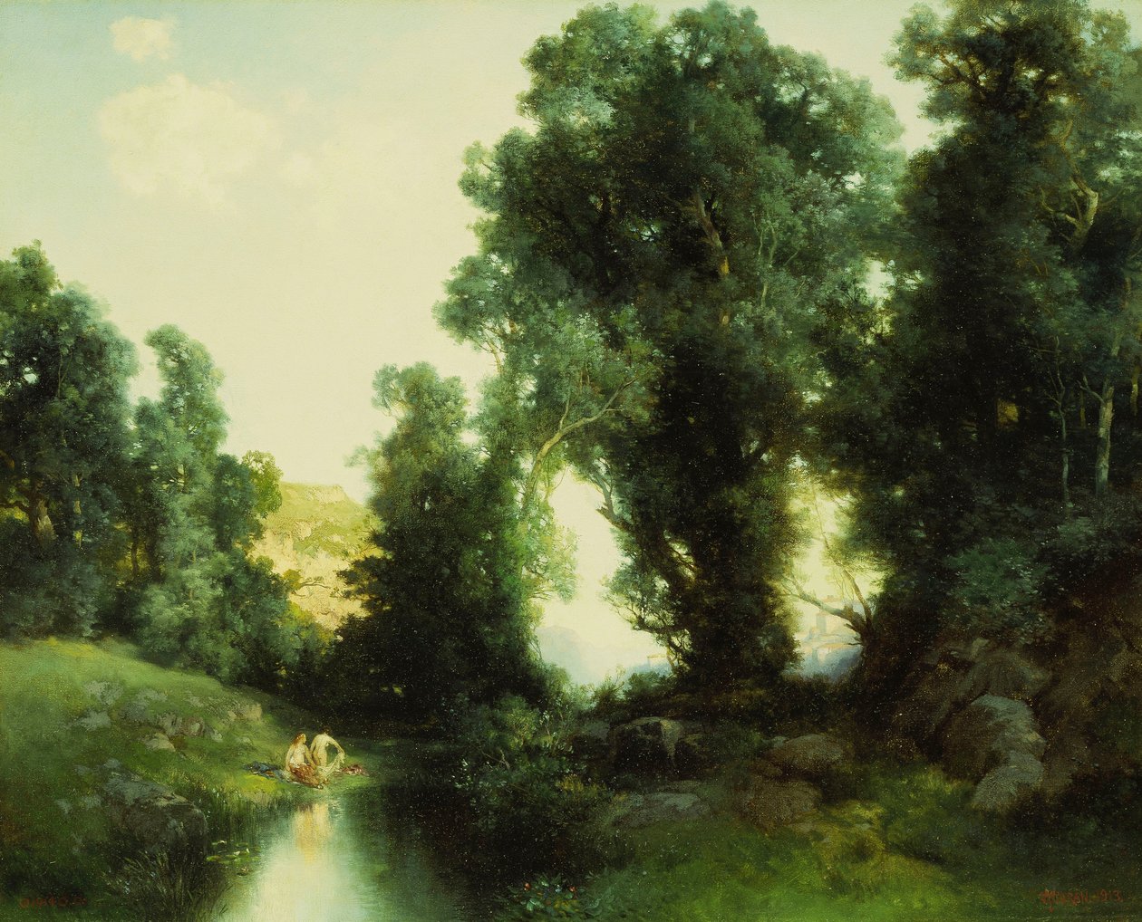 Banyo Deliği, Cuernavaca, Meksika, 1913 by Thomas Moran