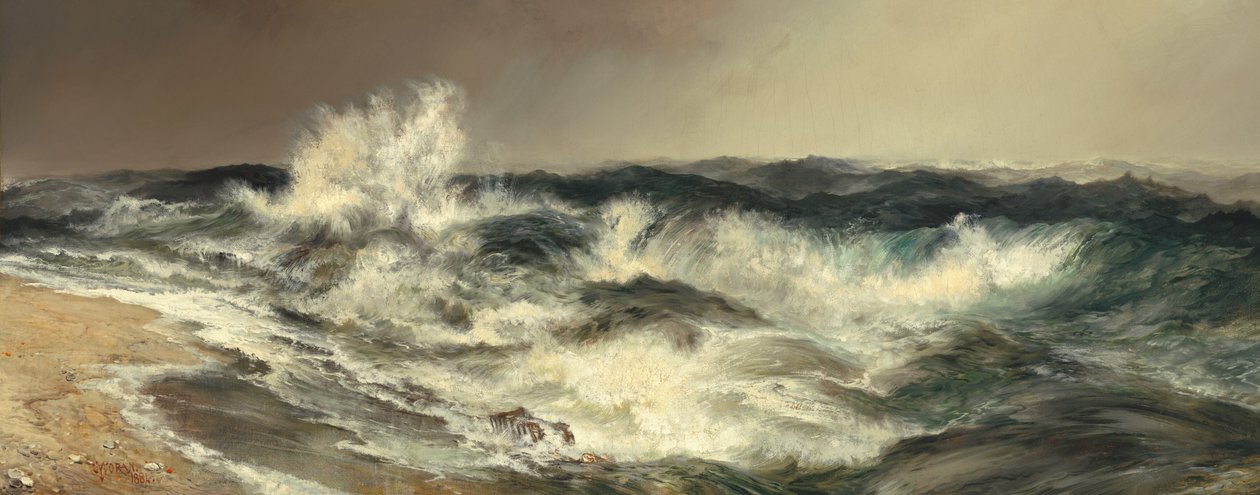 Çok Yankılanan Deniz, 1884. by Thomas Moran