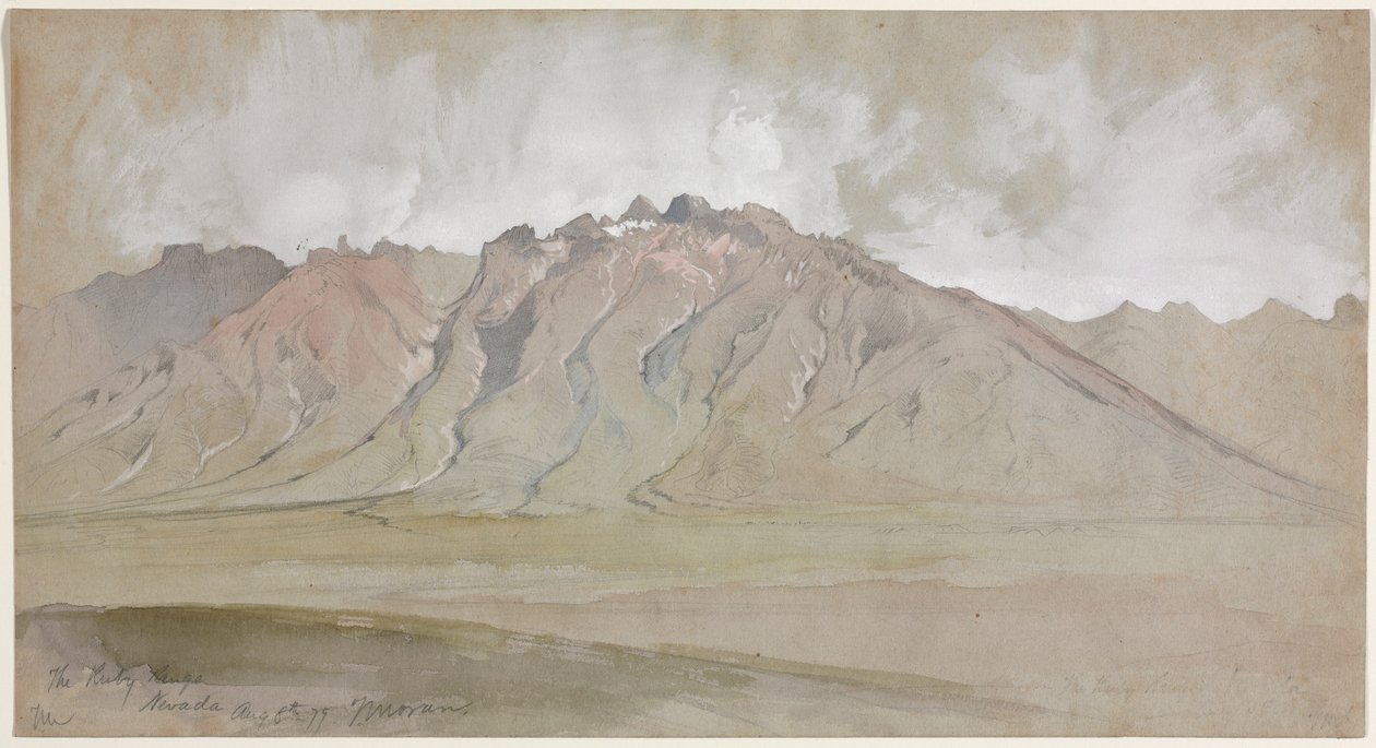 Ruby Sıradağları, Nevada, 1879. by Thomas Moran