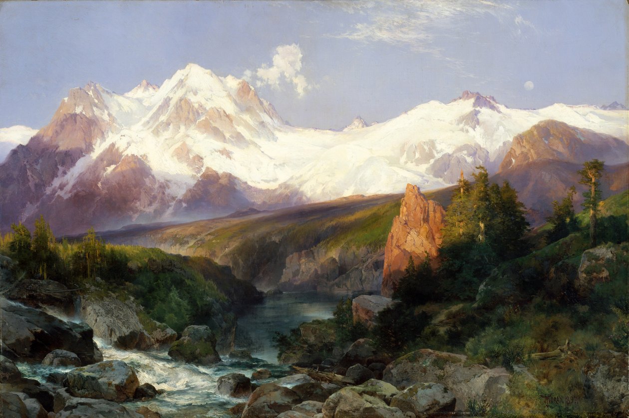 Teton Sıradağları, 1897 by Thomas Moran