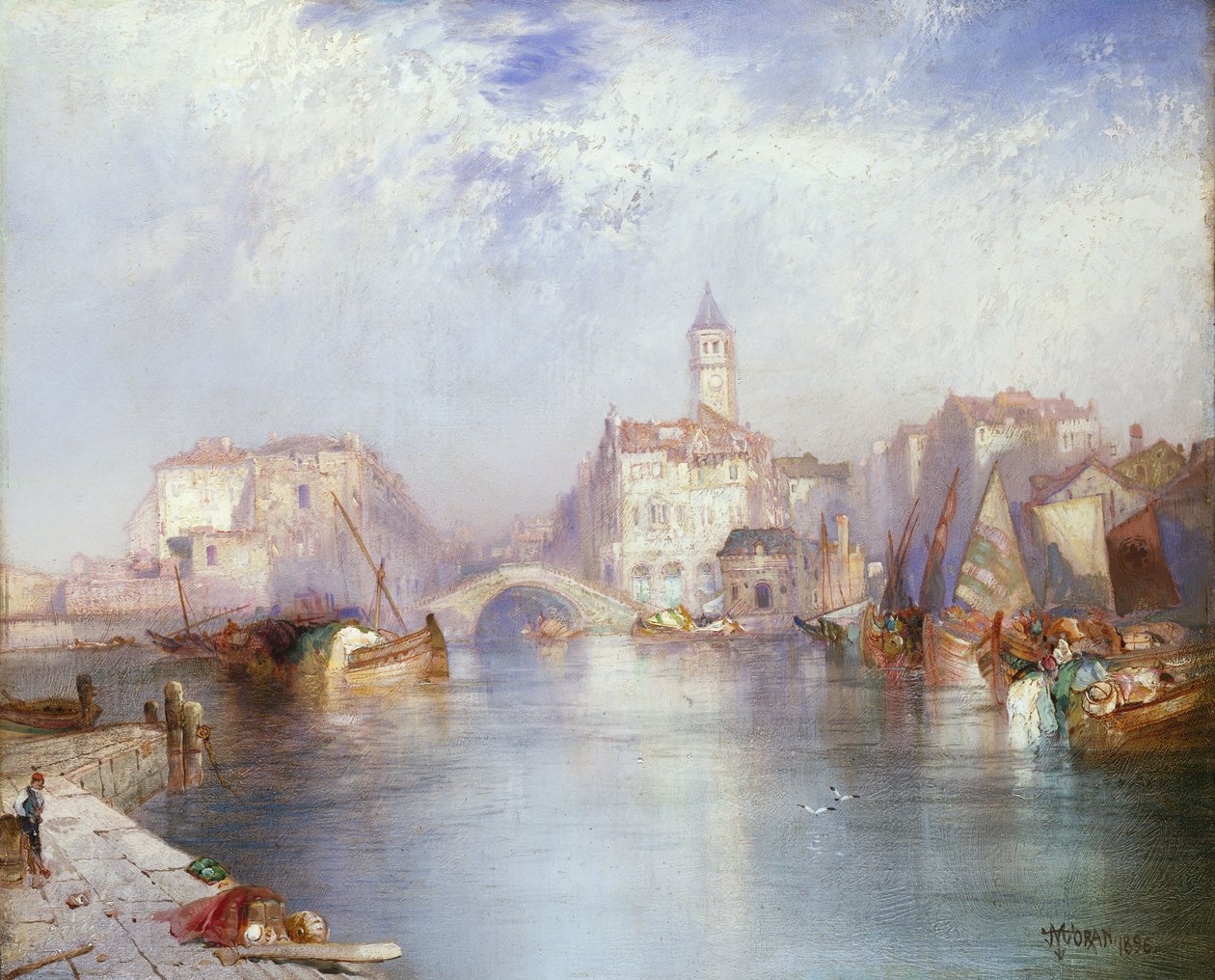 Venedik Kanalı, 1896 by Thomas Moran