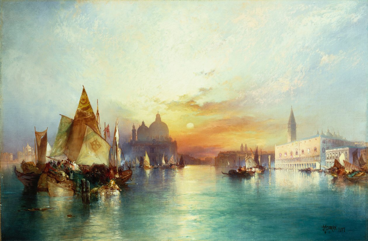 Venedik, 1897 by Thomas Moran