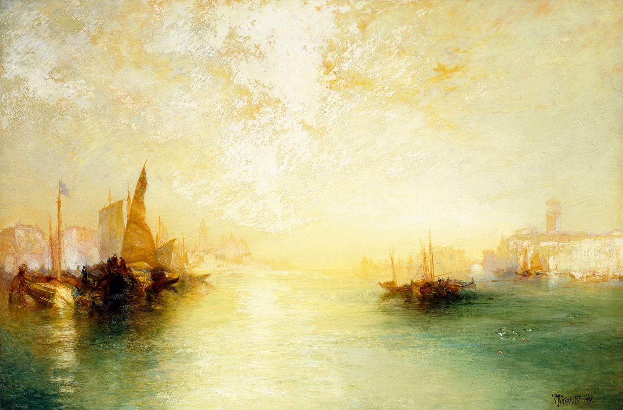 Venedik, 1909 by Thomas Moran