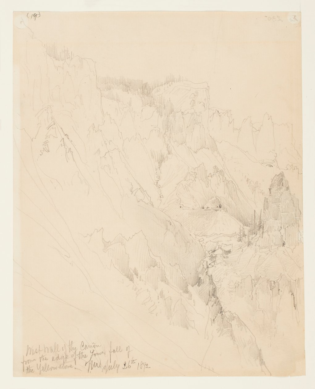 Kanyonun Batı Duvarı, Yellowstone by Thomas Moran