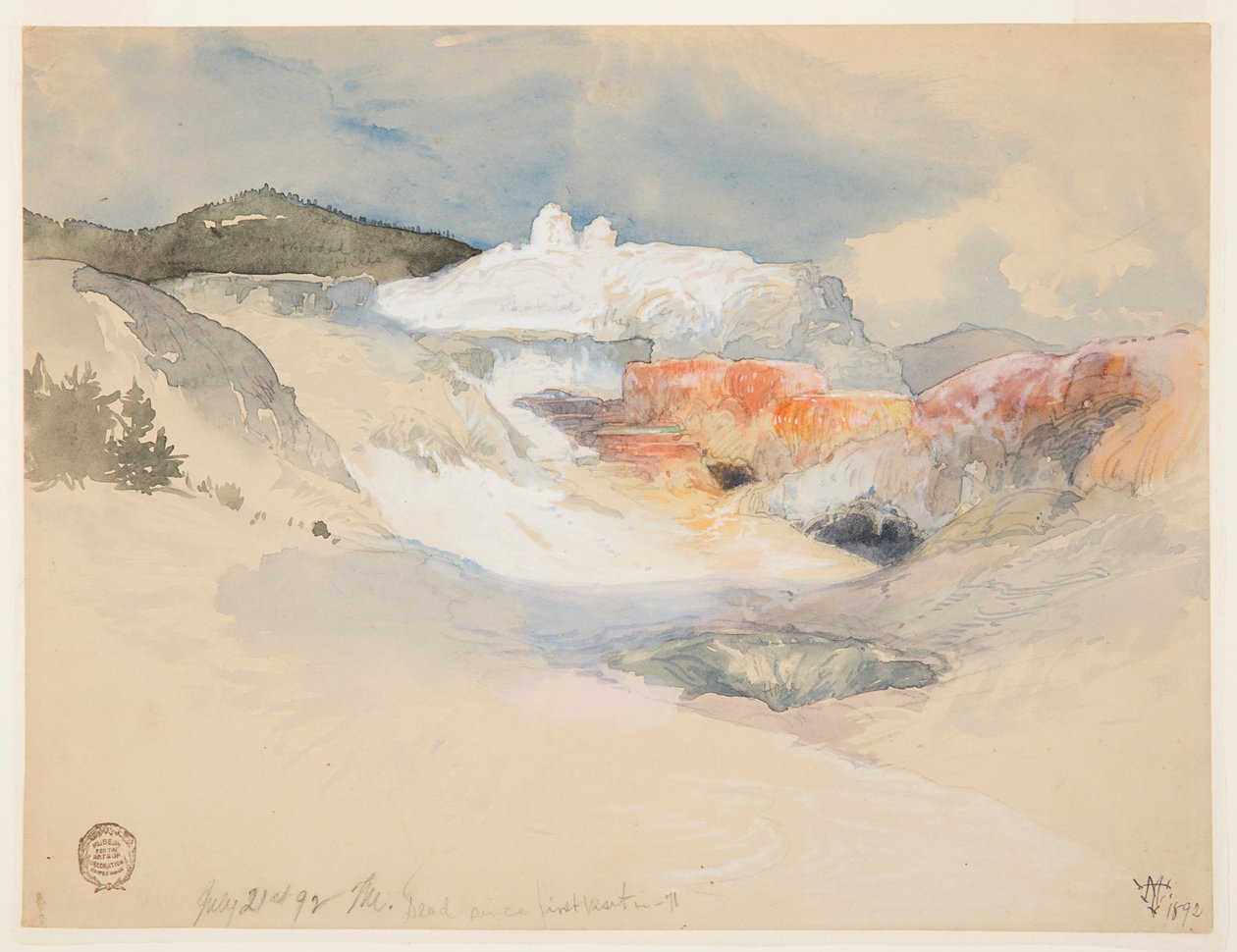 Yellowstone, Kaplıcalar by Thomas Moran