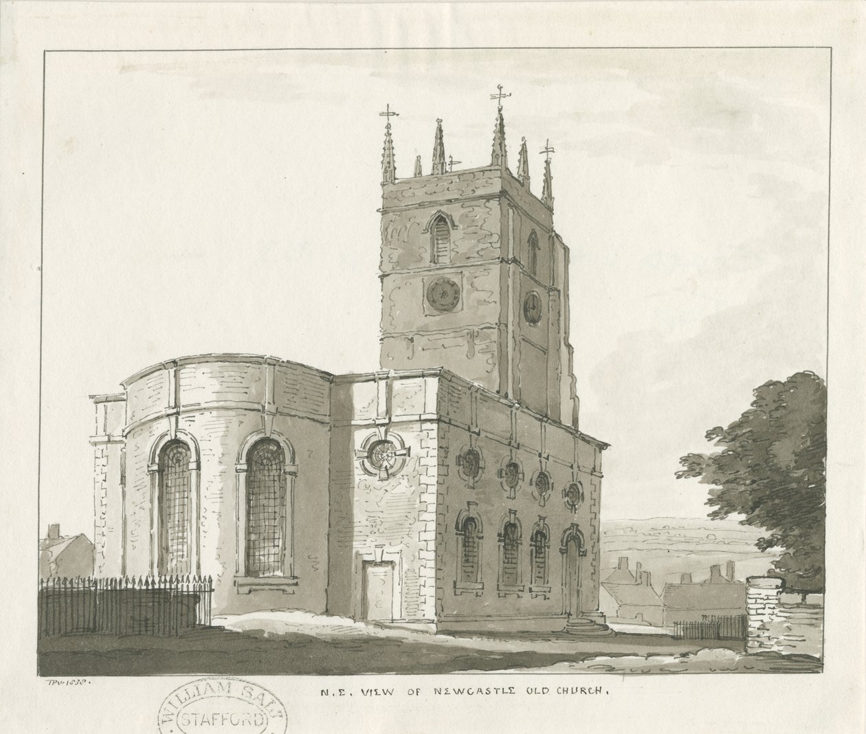 Newcastle-under-Lyme - "Başrahip Aziz Giles" by Thomas Peploe Wood