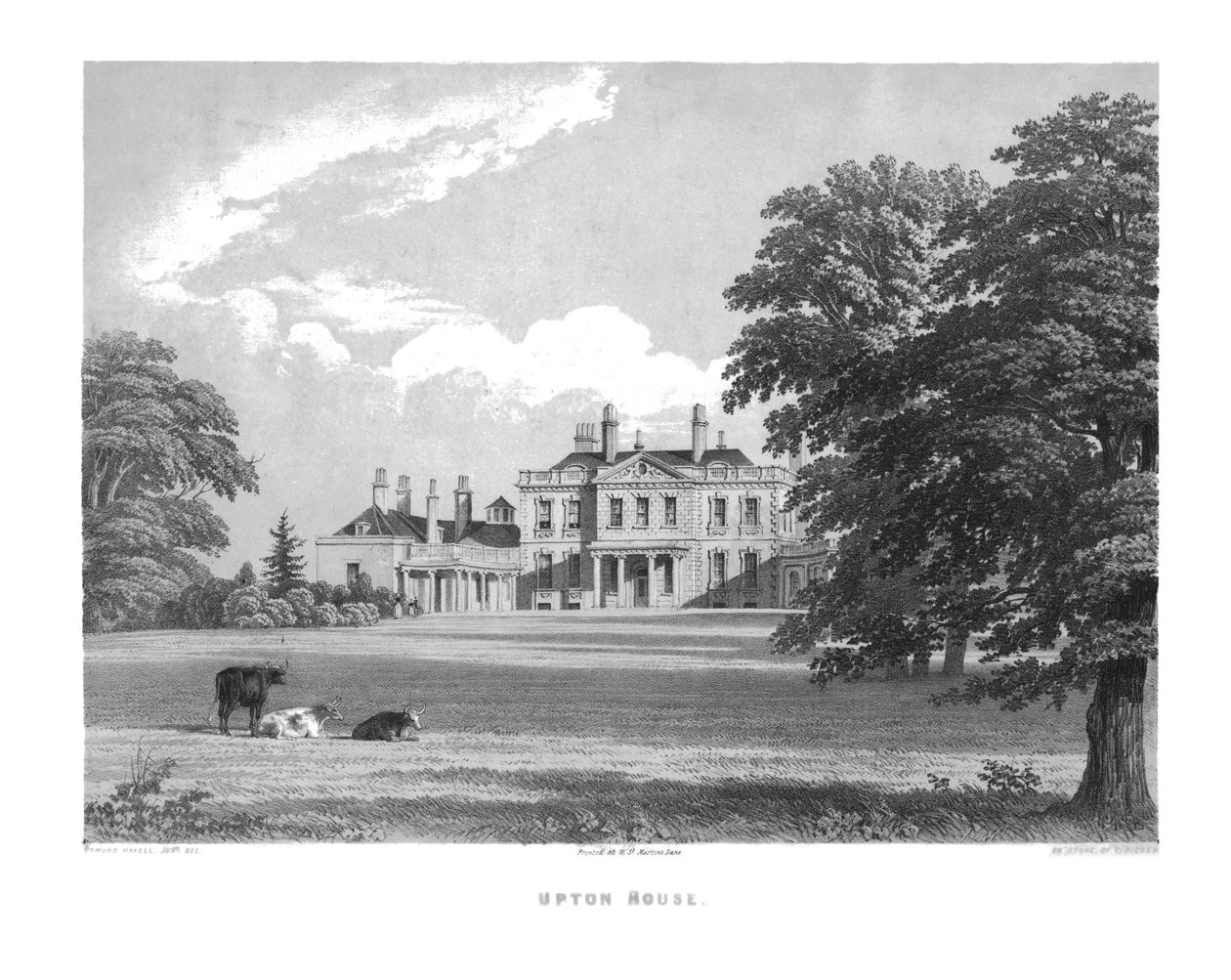 Upton Evi, 19. yüzyılın ortalarında. by Thomas Picken