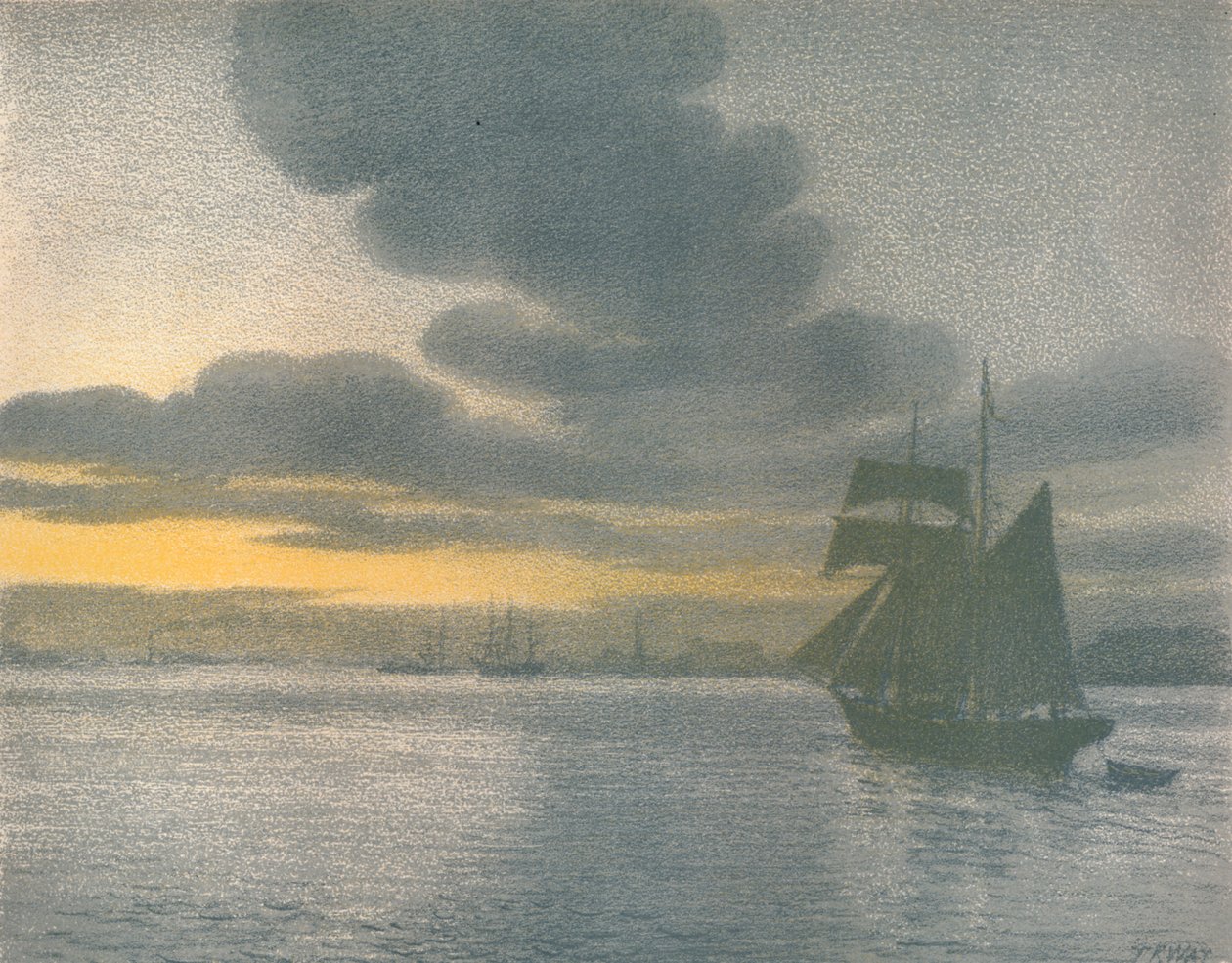 Aşağı Thames, c1900 by Thomas Robert Way