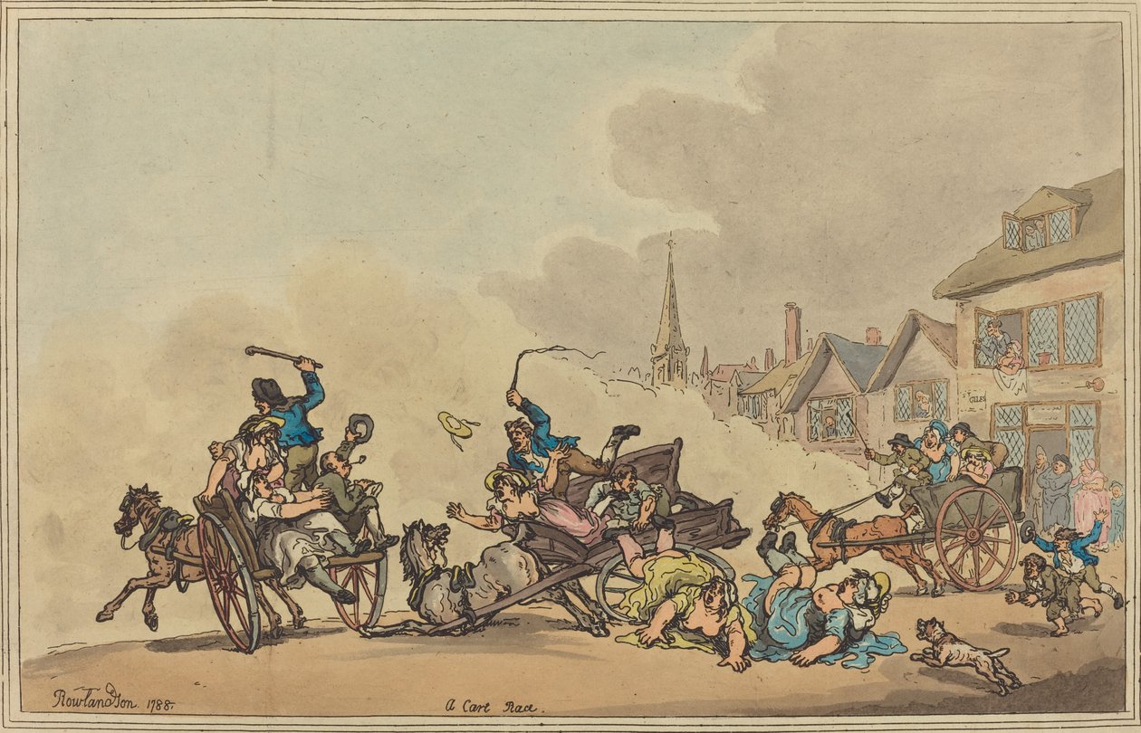 Bir Araba Yarışı by Thomas Rowlandson
