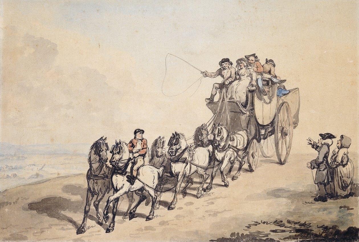 Bir Koçluk Sahnesi, by Thomas Rowlandson