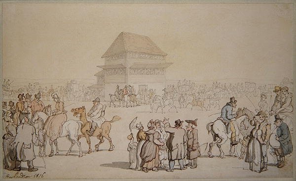 Kalabalık Bir Yarış Buluşması by Thomas Rowlandson