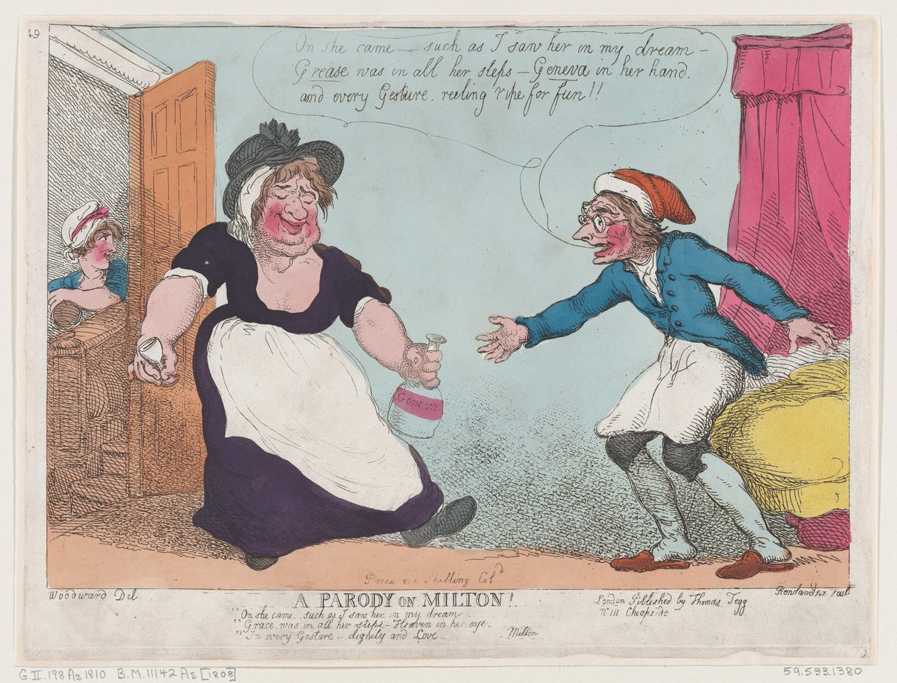 Milton, 1807., 1807 Üzerine Bir Parodi. by Thomas Rowlandson