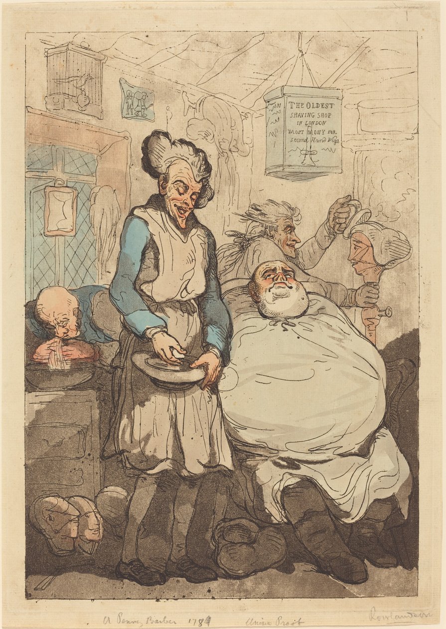 bir kuruş berber by Thomas Rowlandson